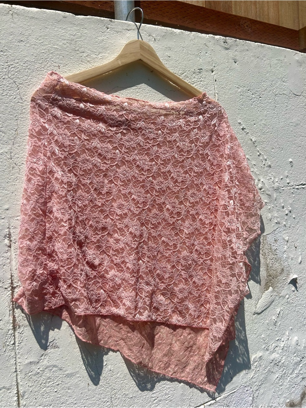Pink Lace Overlay Top